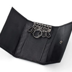 Men's Sheepskin Key Holder Wallet with Keychain