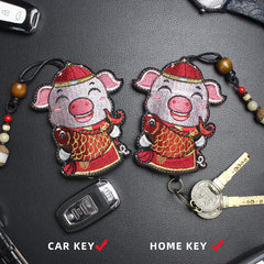 Men's Key Wallet Smart Key Holder Pouch Housekeeper Key Case Bag