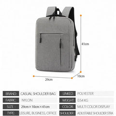 Men's Laptop Backpack USB Charging Business School Bag Man