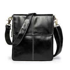 Men's Leather Crossbody Bag Small Casual Shoulder Handbag Male Messenger Bag