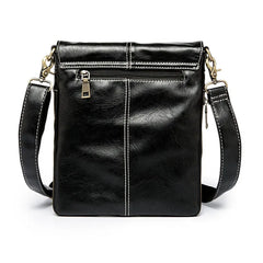 Men's Leather Crossbody Bag Small Casual Shoulder Handbag Male Messenger Bag