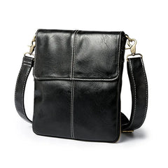 Men's Leather Crossbody Bag Small Casual Shoulder Handbag Male Messenger Bag