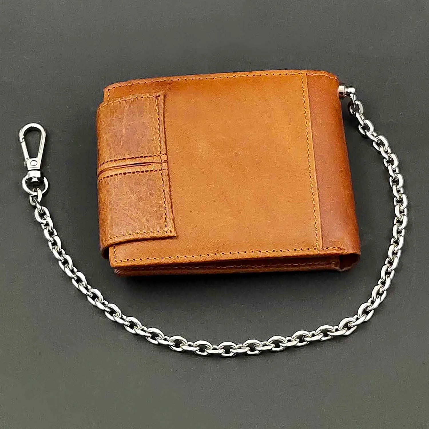 Men's Skull Biker Wallet with Chain