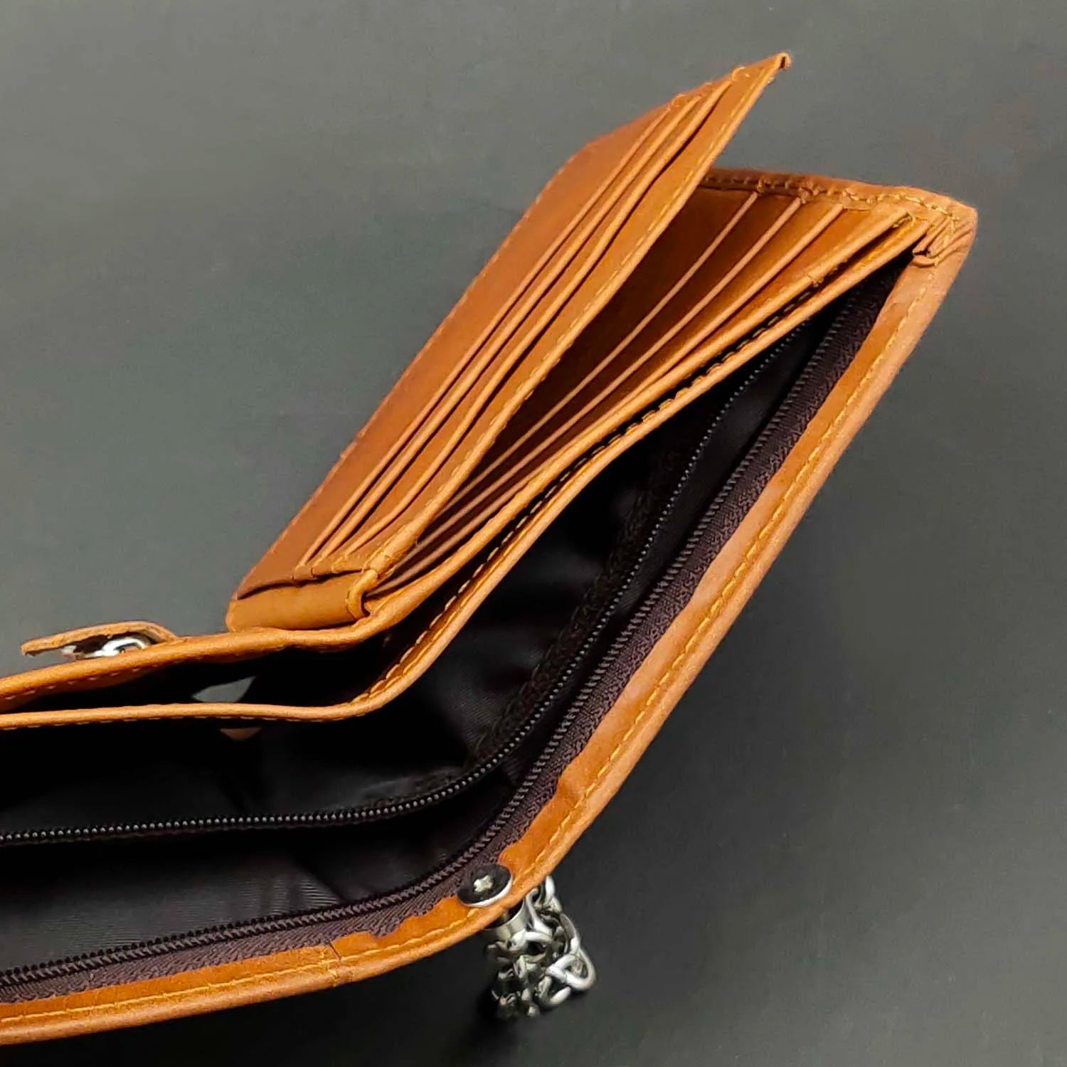 Men's Skull Biker Wallet with Chain