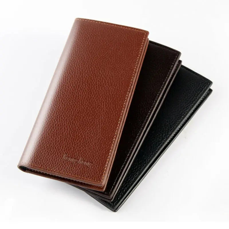 Men's Leather Long Wallet Strap Credit Multi-card Slot Thin Wallet