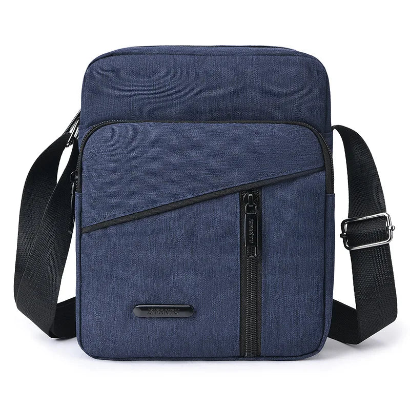 Men's Business Messenger Bag Single Shoulder Zipper Satchel Purse