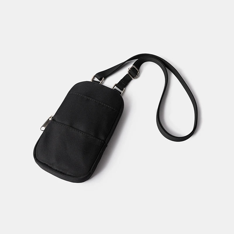 Men's Nylon Shoulder Bag Waterproof Casual Vertical Phone Pouch