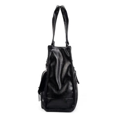 Men's Multifunction PU Leather Travel Handbag Large Capacity Tote Messenger Bag
