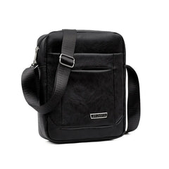 Men's PU Large Capacity Leather Shoulder Handbag Business Messenger Bag