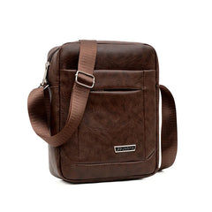 Men's PU Large Capacity Leather Shoulder Handbag Business Messenger Bag