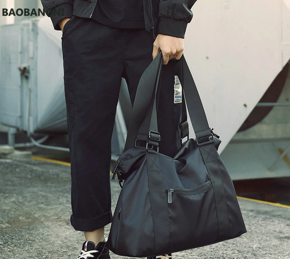 Men's Nylon Travel Bag Large Capacity Lightweight Luggage Tote