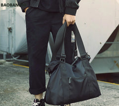 Men's Nylon Travel Bag Large Capacity Lightweight Luggage Tote