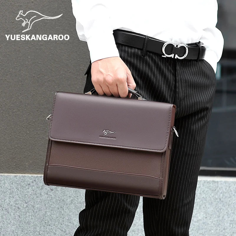 Men's PU Leather Briefcase and Notebook Bag