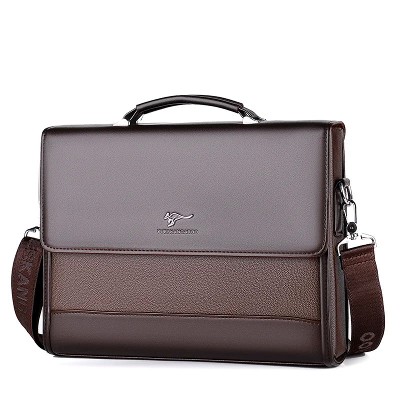Men's PU Leather Briefcase and Notebook Bag
