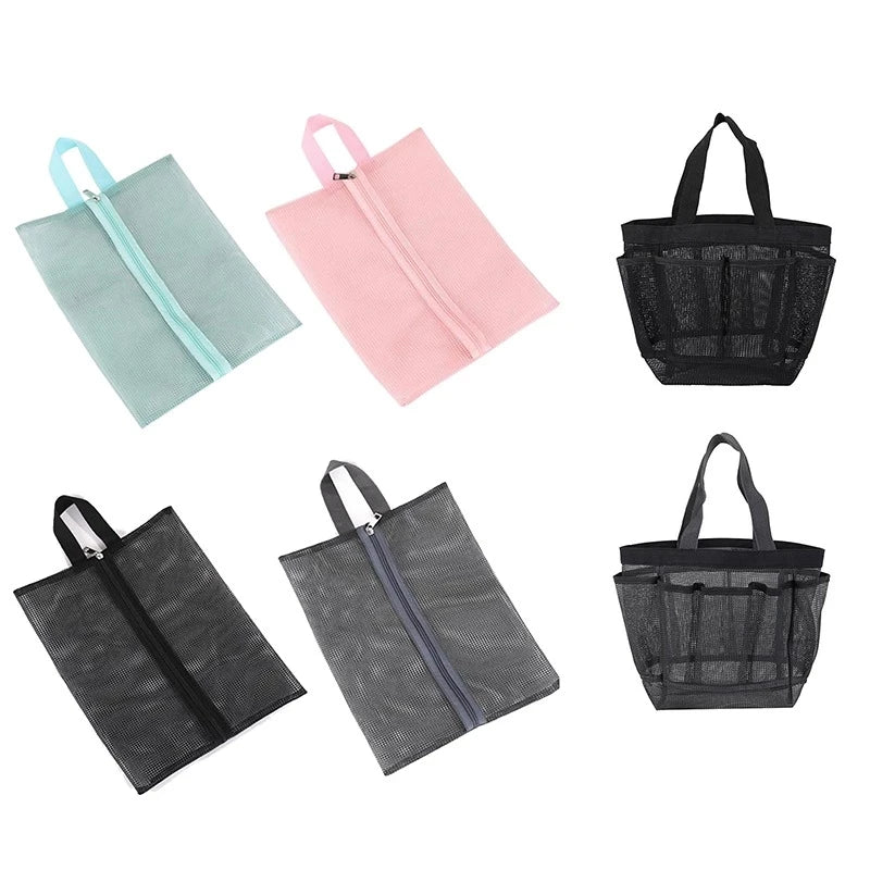 Men's Mesh Shower Caddy Hanging Organizer with 7 Pockets