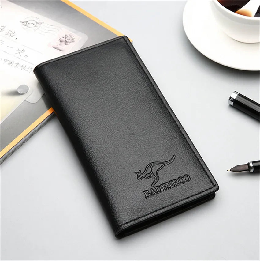 Men's Leather Long Purse Handbag