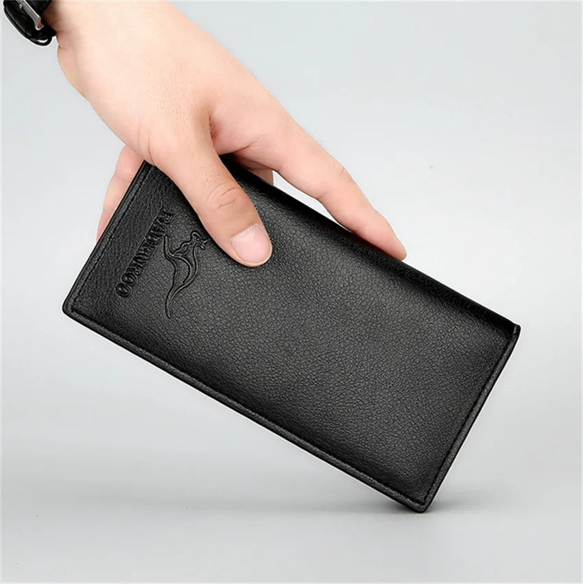 Men's Leather Long Purse Handbag