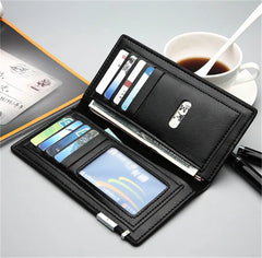 Men's Leather Long Purse Handbag
