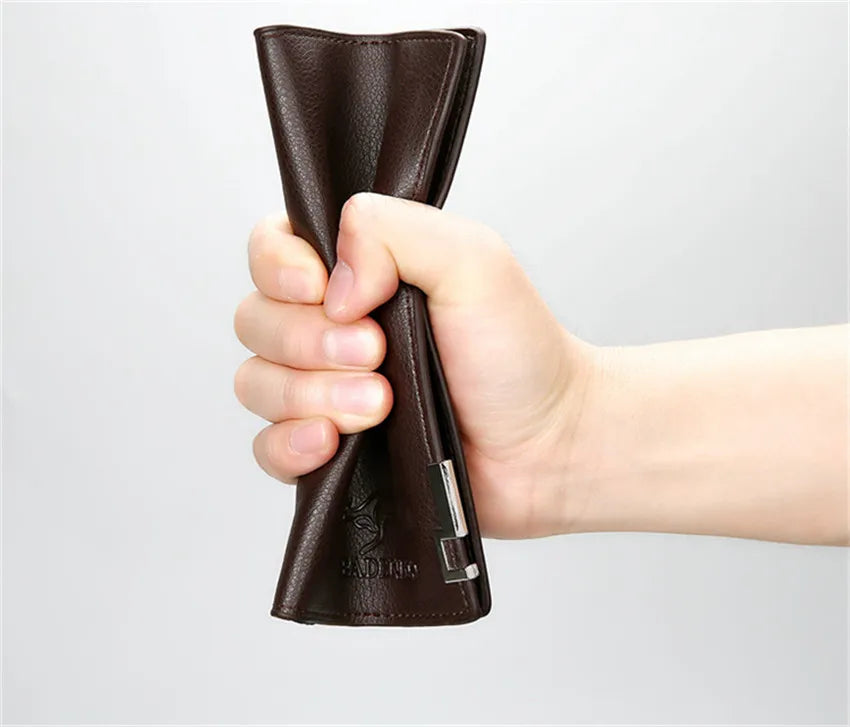 Men's Leather Long Purse Handbag