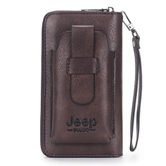 Men's Retro Clutch Leather Wallet Casual Wristband Money Purses
