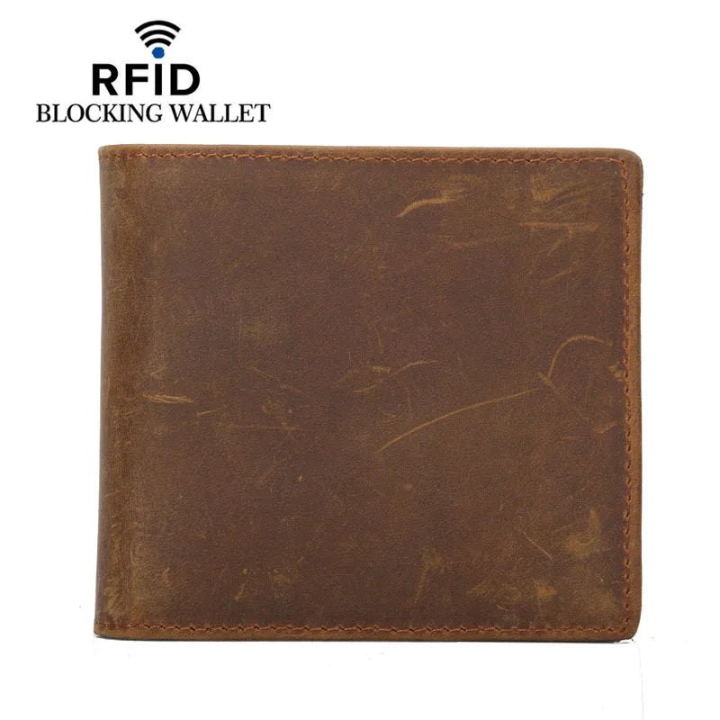 Men's Rowdy Rodeo Brown Leather Wallet - Bifold Short Wallet