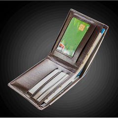 Men's Short Soft Leather Wallet PU Leather Young Male Student Wallet