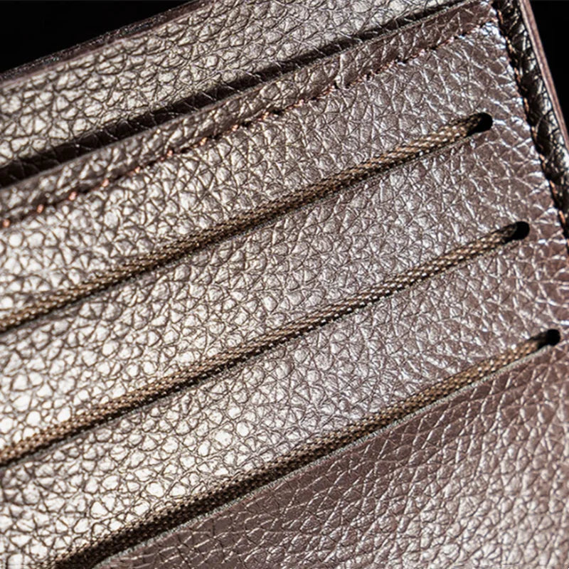 Men's Short Soft Leather Wallet PU Leather Young Male Student Wallet