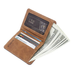 Men's Short Wallet Cowboy Canvas Business Male Thin Small Money