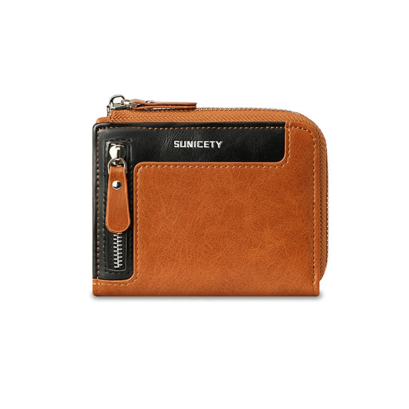 Men's Short Wallet Soft PU Leather Purse