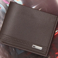 Men's Short Wallet PU Leather Multi-card Slot Bill Fold Slim