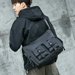 Men's Waterproof Messenger Shoulder Bag Large Capacity Crossbody School