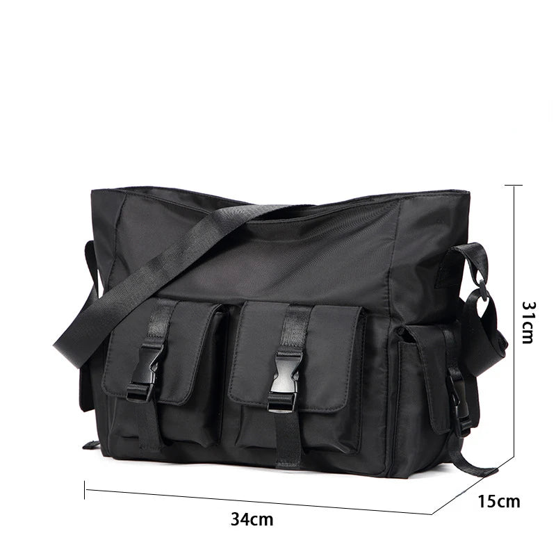 Men's Waterproof Messenger Shoulder Bag Large Capacity Crossbody School
