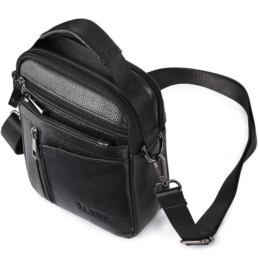 Men's Leather Laptop Bag Shoulder Briefcase