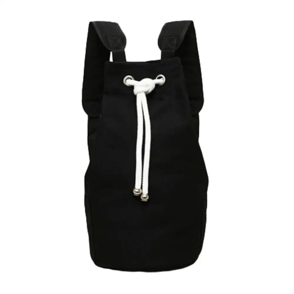Men's Drawstring Canvas Large Capacity Backpack