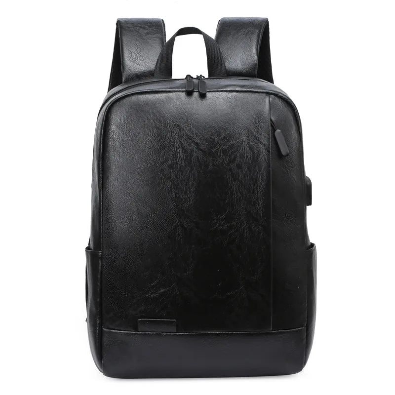 Men's Stylish Backpack for School Students Waterproof Leather Notebook