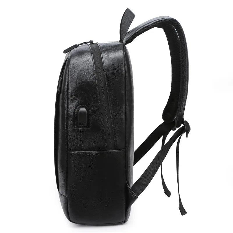 Men's Stylish Backpack for School Students Waterproof Leather Notebook