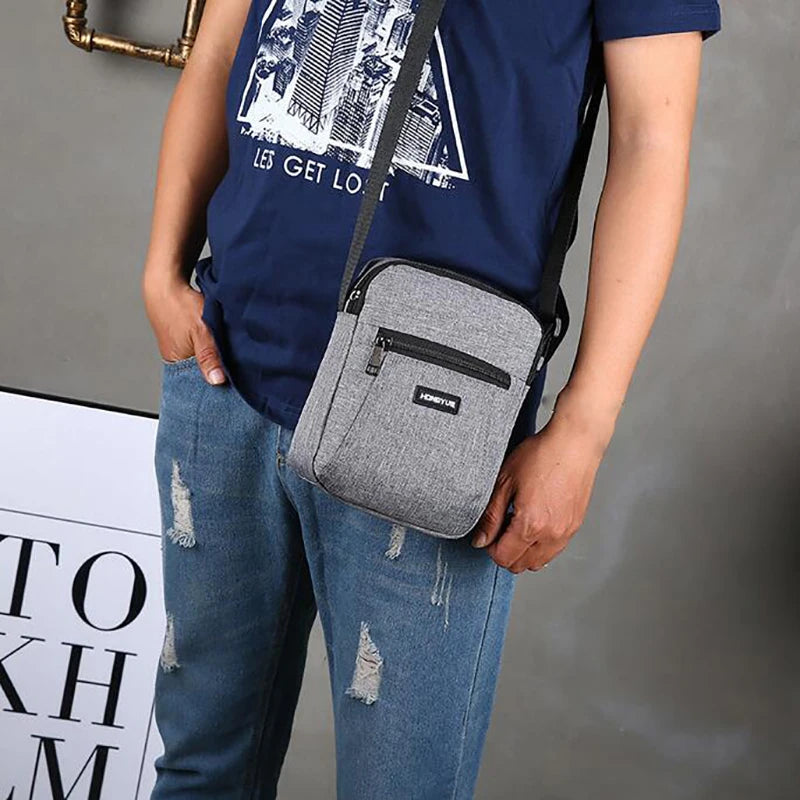 Men's Travel Bag Messenger Crossbody Shoulder Man Purse Small Sling Pack