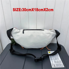 Men's Waist Bag High Street Chest Phone Purse Male Canvas Casual Satchel