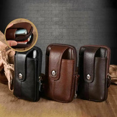 Men's Waist Bag Brown Shoulder Crossbody Multi