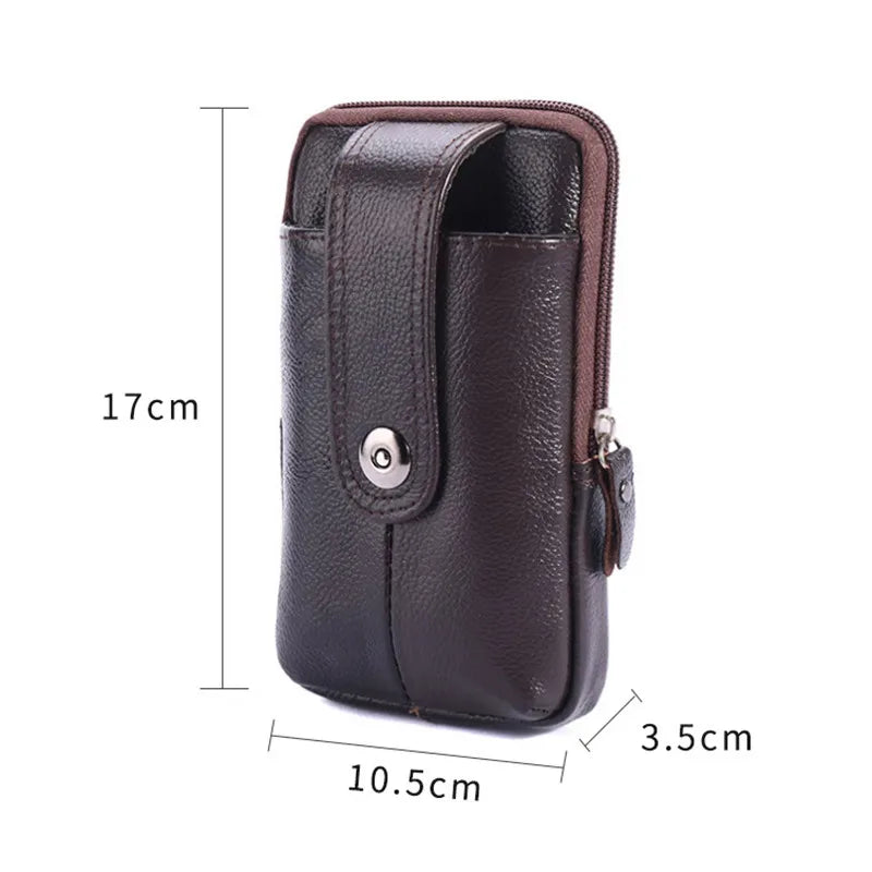Men's Waist Bag Brown Shoulder Crossbody Multi