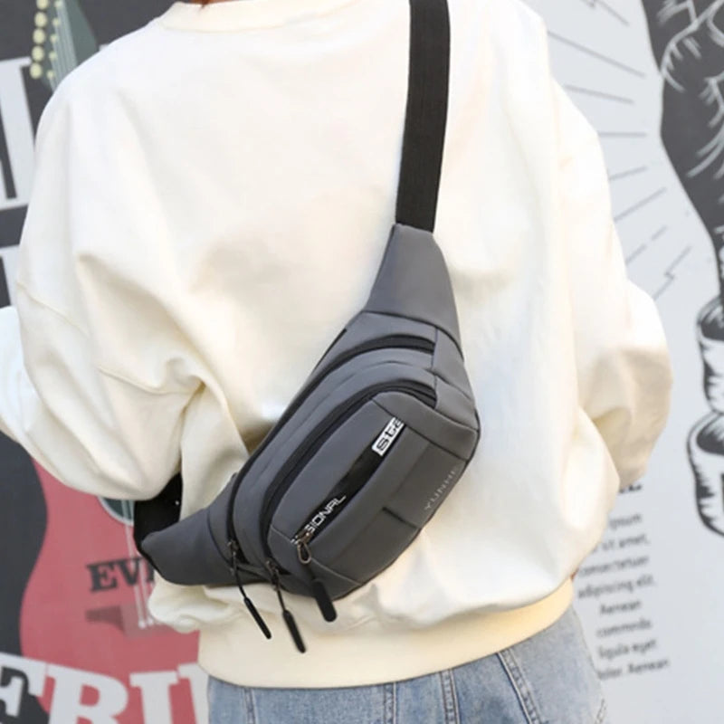 Men's Waterproof Waist Bum Bag Running Jogging Belt Pouch Zip Fanny Pack