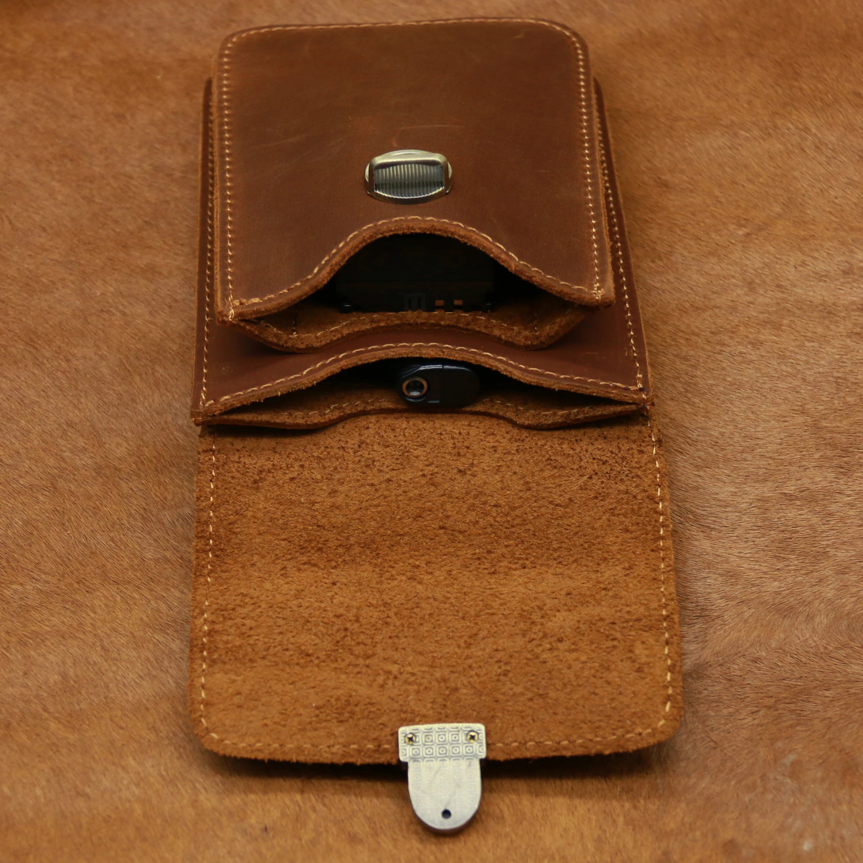 Men's Leather Waist Pack Fanny Pack Phone Bag Vintage Wallet Belt Loop