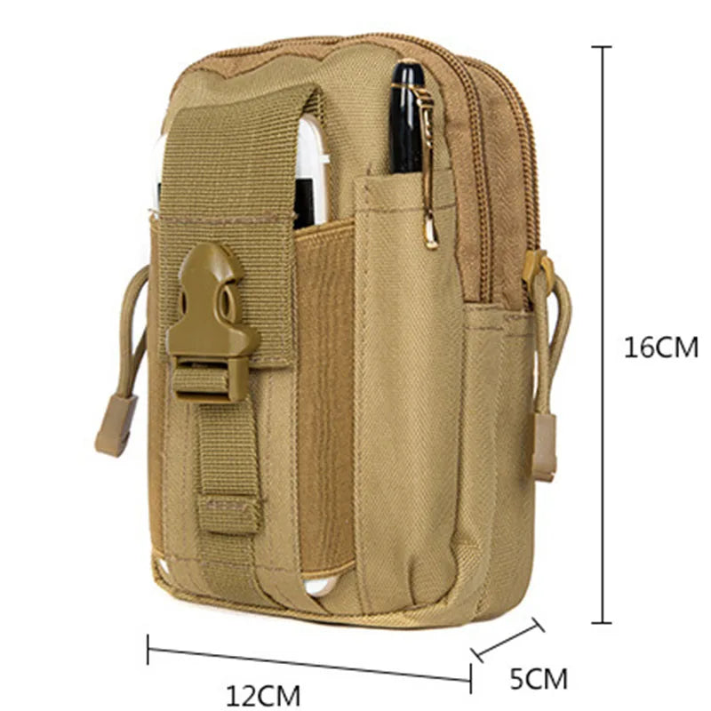 Men's Waistbags Belt Phone Pouch Sports Oxford Mobile Phone Pocket Bag