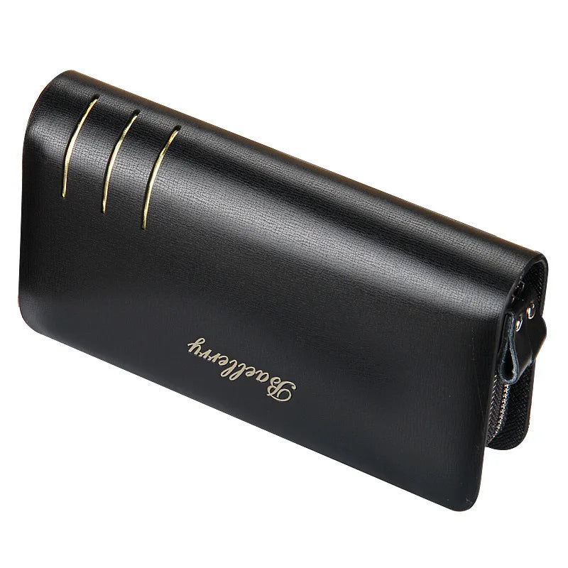 Men's Long Zipper Wallet Clutch Bag Large Capacity Mobile Phone Pouch