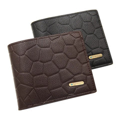 Men's Short Wallet Slim Business Wallet Hollow Stripe Pattern