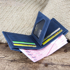 Men's Leather Trifold Wallet Large Capacity Retro Style Purse