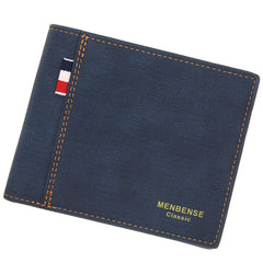 Men's Leather Business Short Wallet Famous Vintage Male Wallets