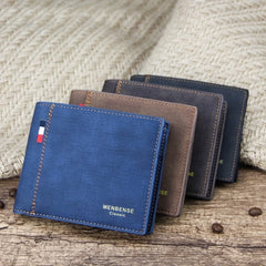 Men's Leather Business Short Wallet Famous Vintage Male Wallets