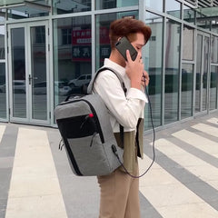 Men's Waterproof Backpack 15.6 Laptop Business Bag with USB Charging