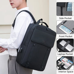 Waterproof Men's USB Charging Backpack for Work
